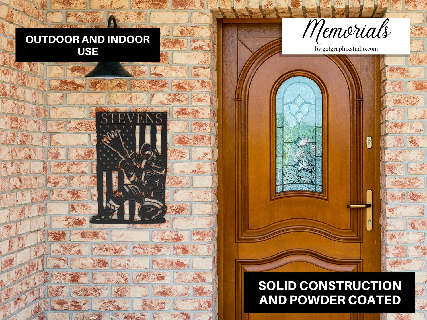 Personalizable Firefighter Metal Art Sign - Thank You Fireman Metal Home Decor Gift