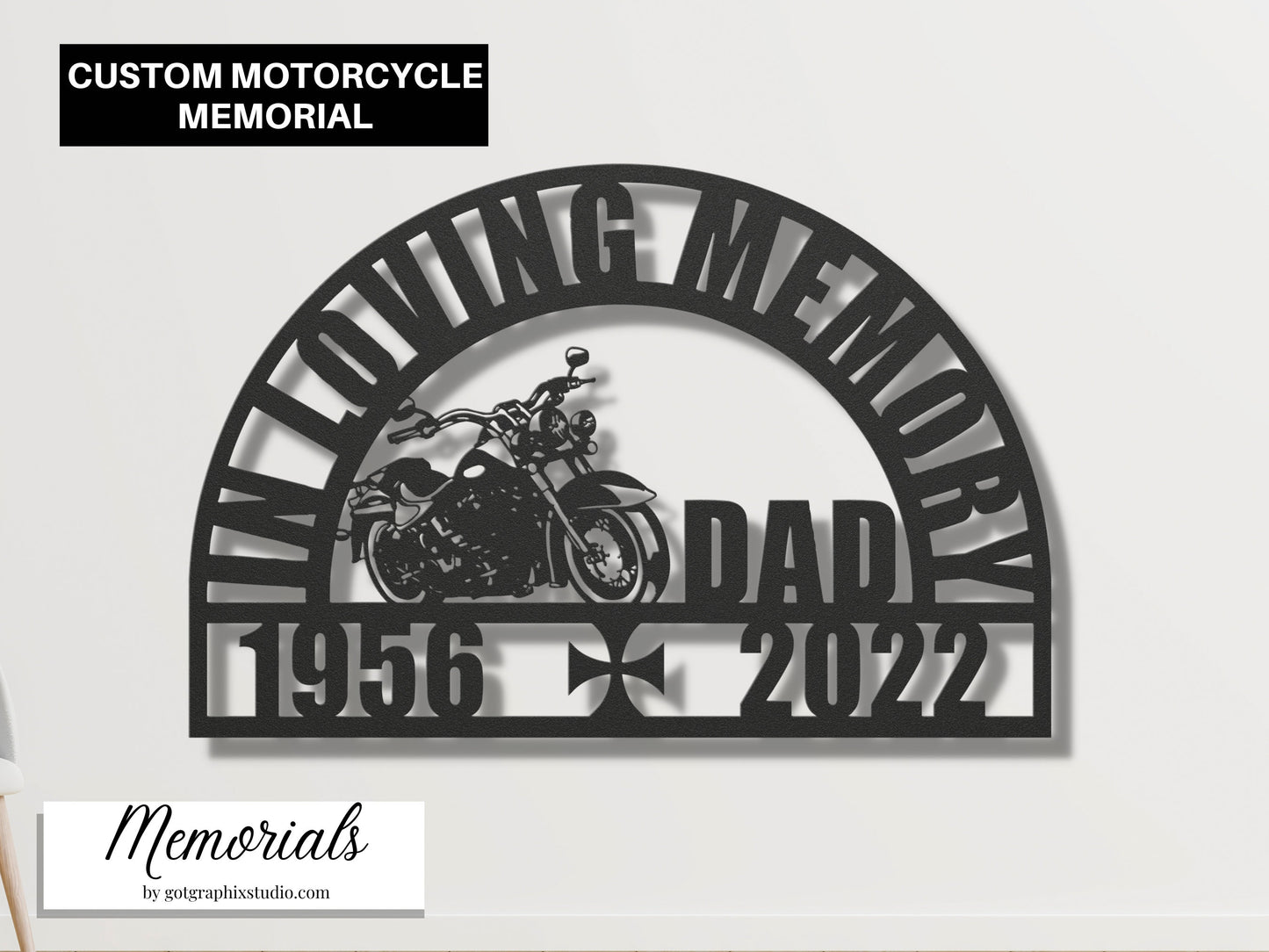 Custom Dad Motorcycle Memorial Gift