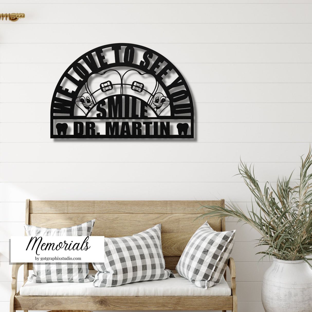 Dental Office Welcome Sign, Personalized Dentist Gift for Man, Dental Clinic Business Wall Art Decor, Dentist Hygienist Gift, Dental Hygiene