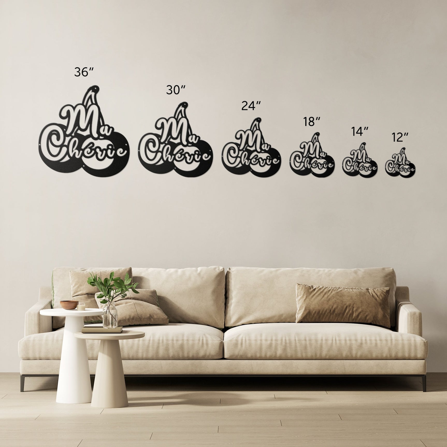 Coquette Room Decor | Ma Cherie Coquette Metal Wall Art for Apartments | Coquette Aesthetic | Maximalist Wall Art | Girly Trendy Wall Art