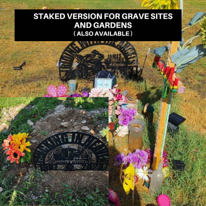 Personalized Truck With Wings Stake Grave Decoration | Unique Truck Driver Memorial Loss of Husband | Sympathy Grieving Gifts Loss of Father
