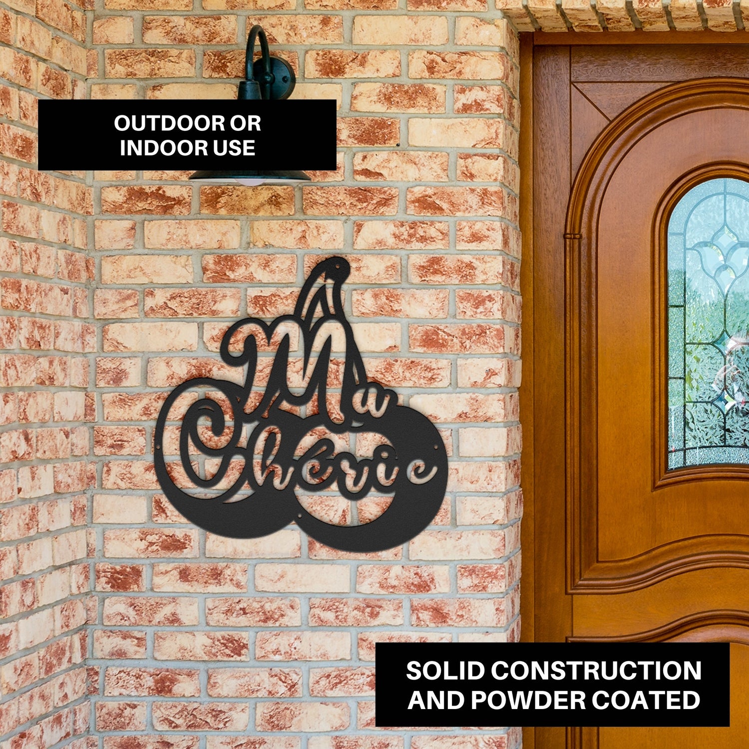 Coquette Room Decor | Ma Cherie Coquette Metal Wall Art for Apartments | Coquette Aesthetic | Maximalist Wall Art | Girly Trendy Wall Art