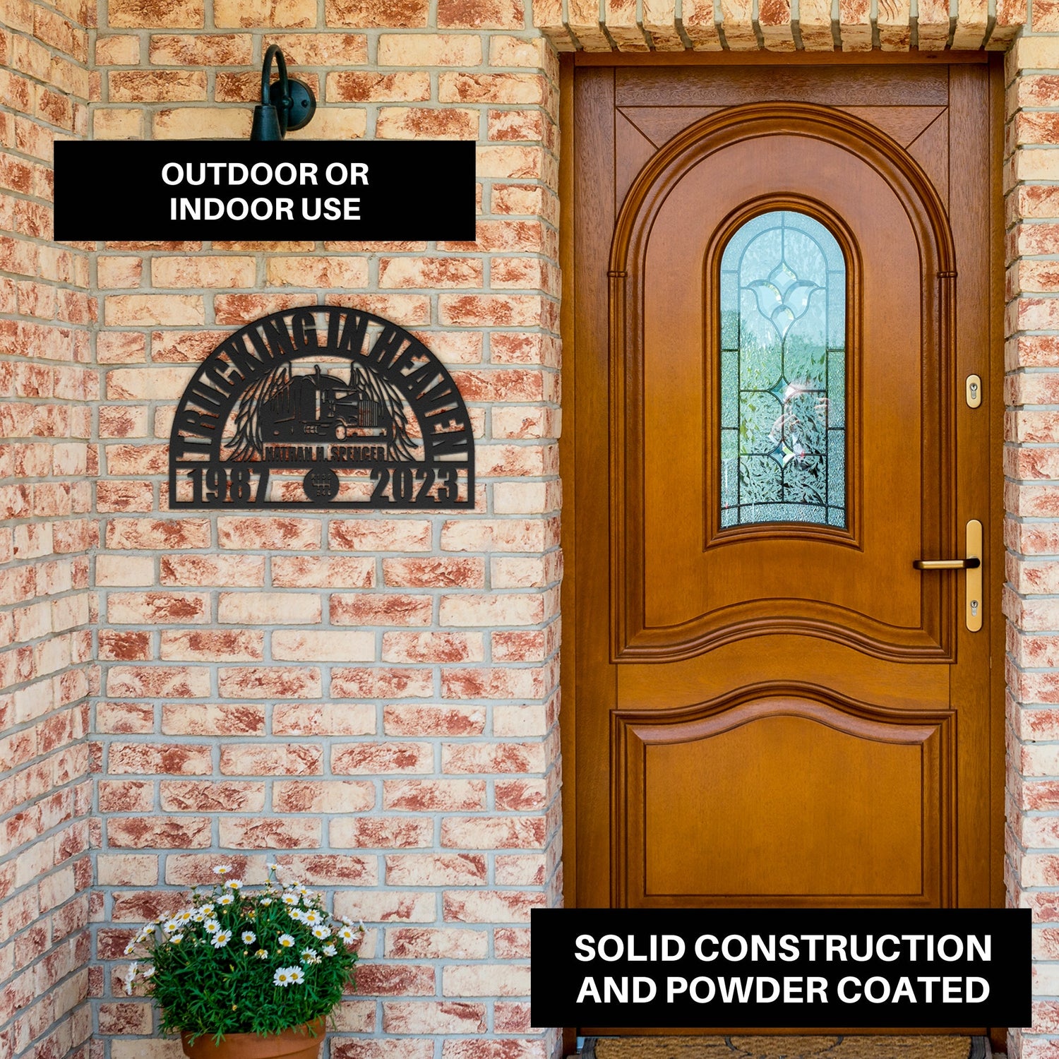 Personalized Truck With Wings Stake Grave Decoration | Unique Truck Driver Memorial Loss of Husband | Sympathy Grieving Gifts Loss of Father