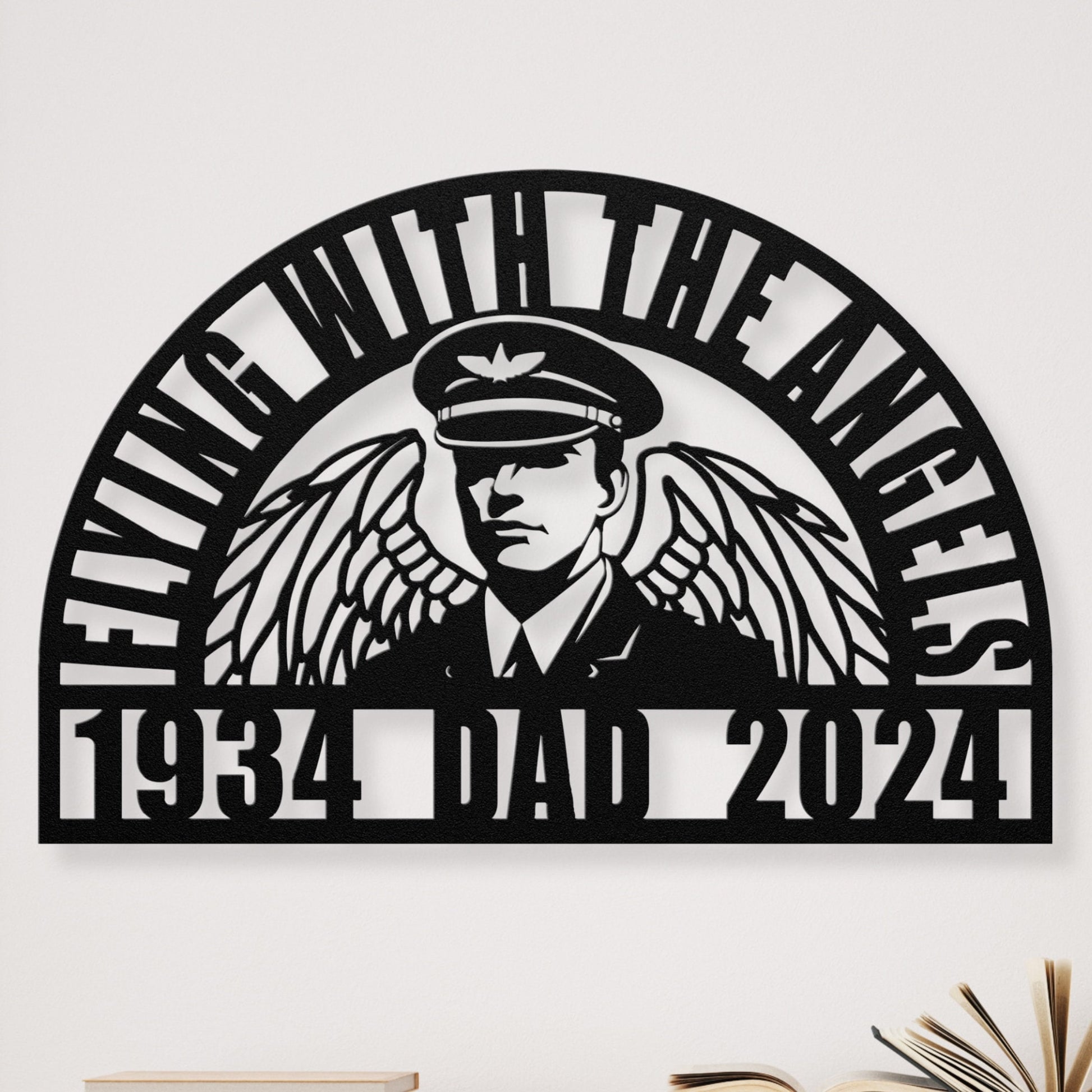 Airplane Pilot Memorial Gift Idea | Personalized Temporary Headstone Grave Marker | Sympathy Gift for Loss of Dad Commercial Pilot Captain