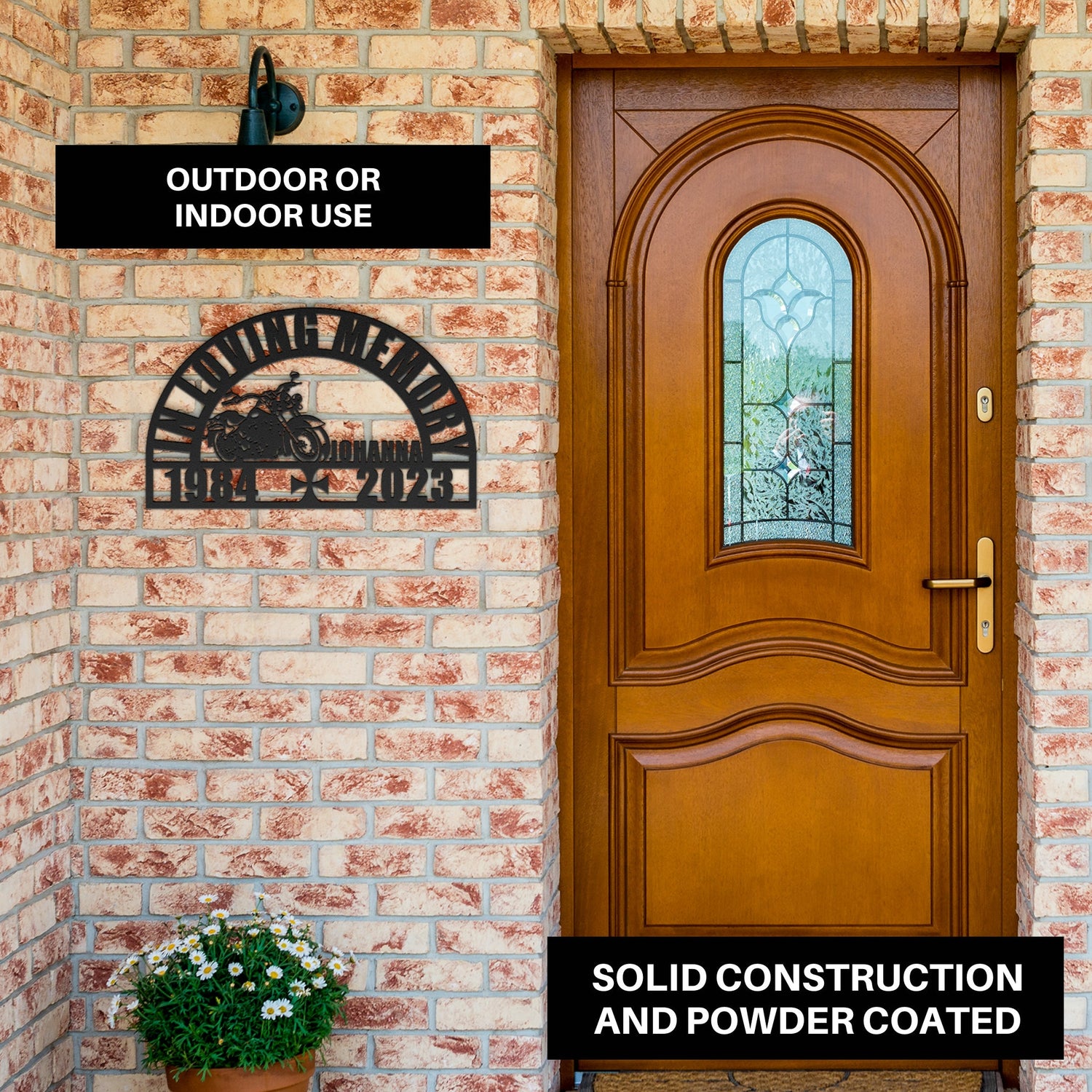 Motorcycle Grave Memorial Plaque