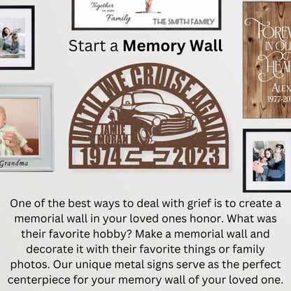Classic 48 Chevy Truck Memorial Gift for Dad - Personalized Vintage Classic Chevrolet In Loving Memory Wall Sign Remembrance Sympathy Gift