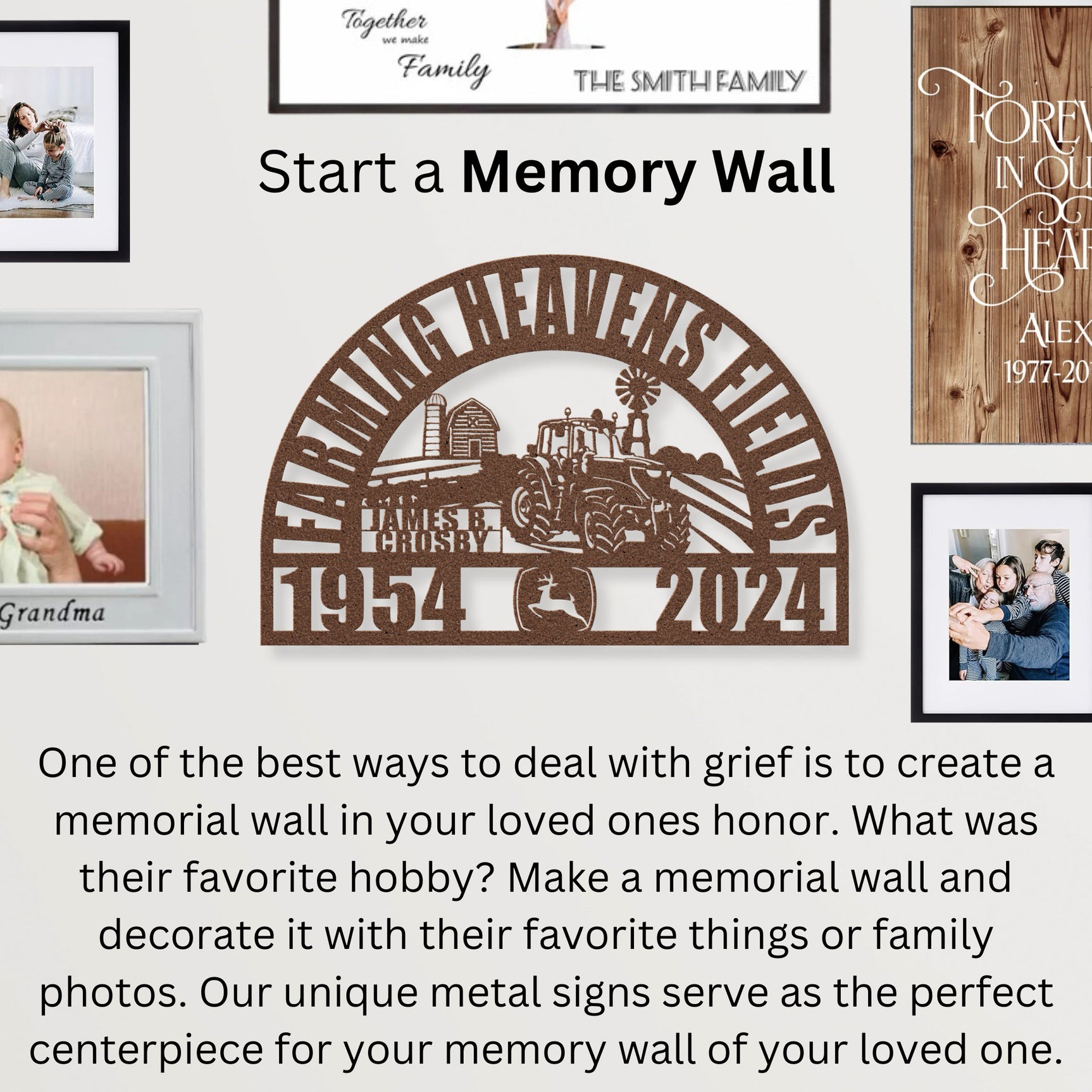 Personalize Your Heartfelt Farmer Memorial: A Sympathy Gift for Loss of a Beloved Farmer