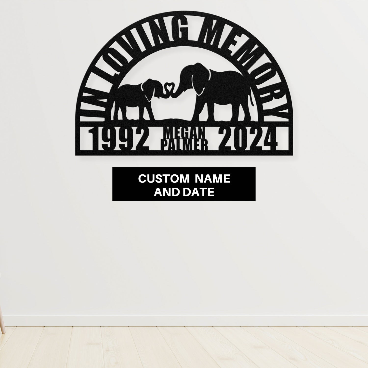 Beautiful Elephant Womens Memorial Gift Idea for Loss Grandma - Cute Animal Temporary Grave Marker - Memorial Gift Mom Funeral Service