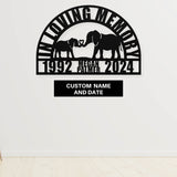 Beautiful Elephant Womens Memorial Gift Idea for Loss Grandma - Cute Animal Temporary Grave Marker - Memorial Gift Mom Funeral Service