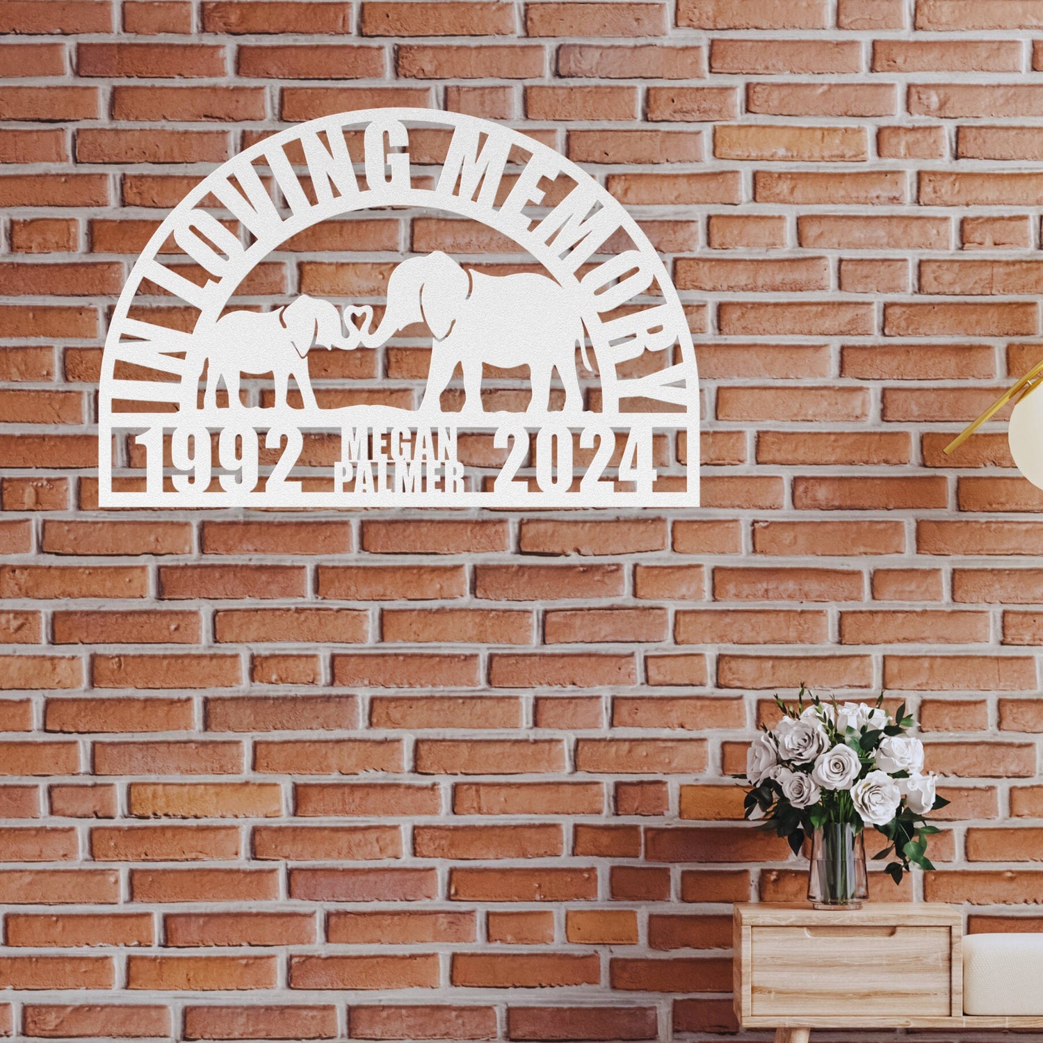 Beautiful Elephant Womens Memorial Gift Idea for Loss Grandma - Cute Animal Temporary Grave Marker - Memorial Gift Mom Funeral Service