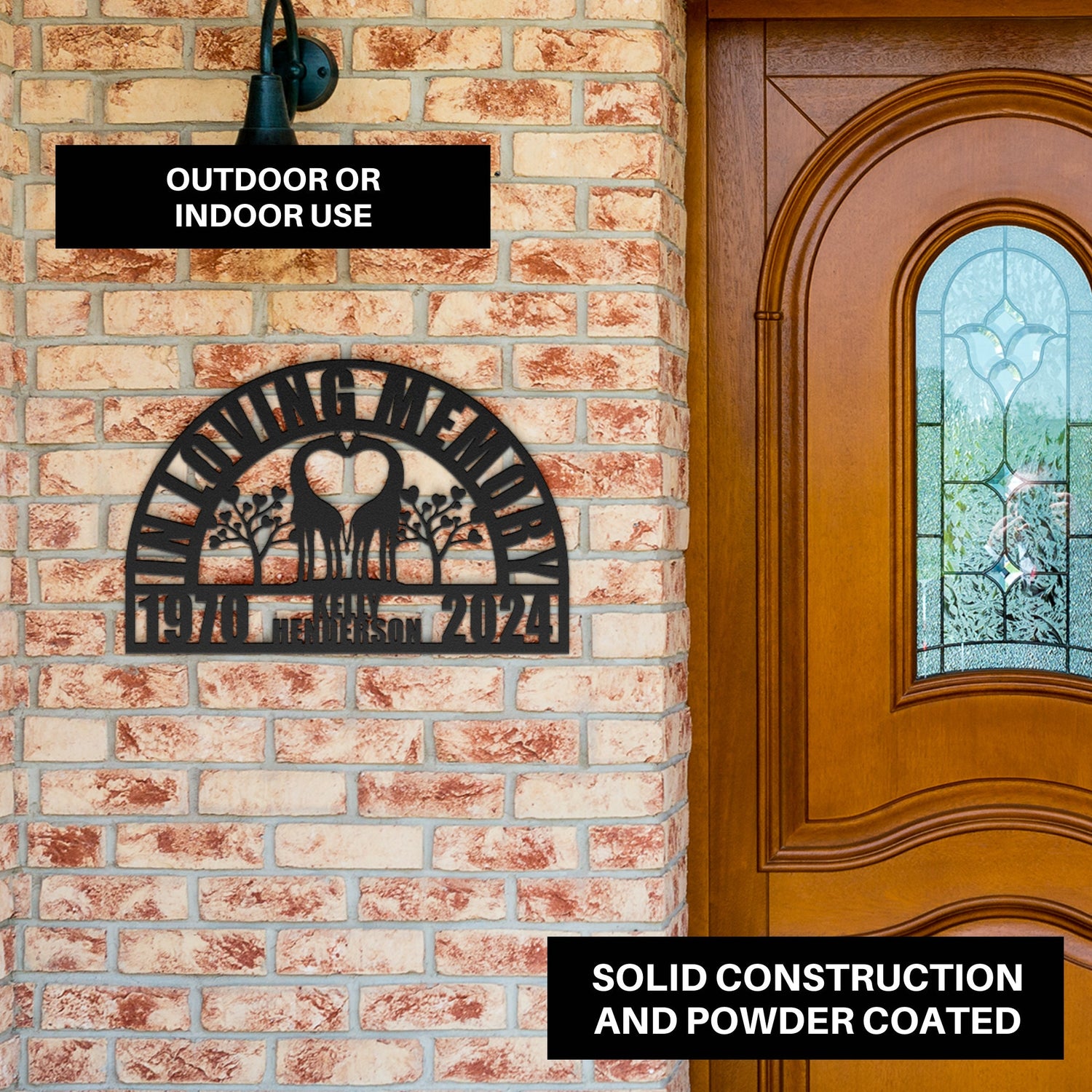 Heartfelt Giraffe Womens Memorial Gift Idea for Loss Grandma - Cute Animal Temporary Grave Marker - Memorial Gift Mom Funeral Service