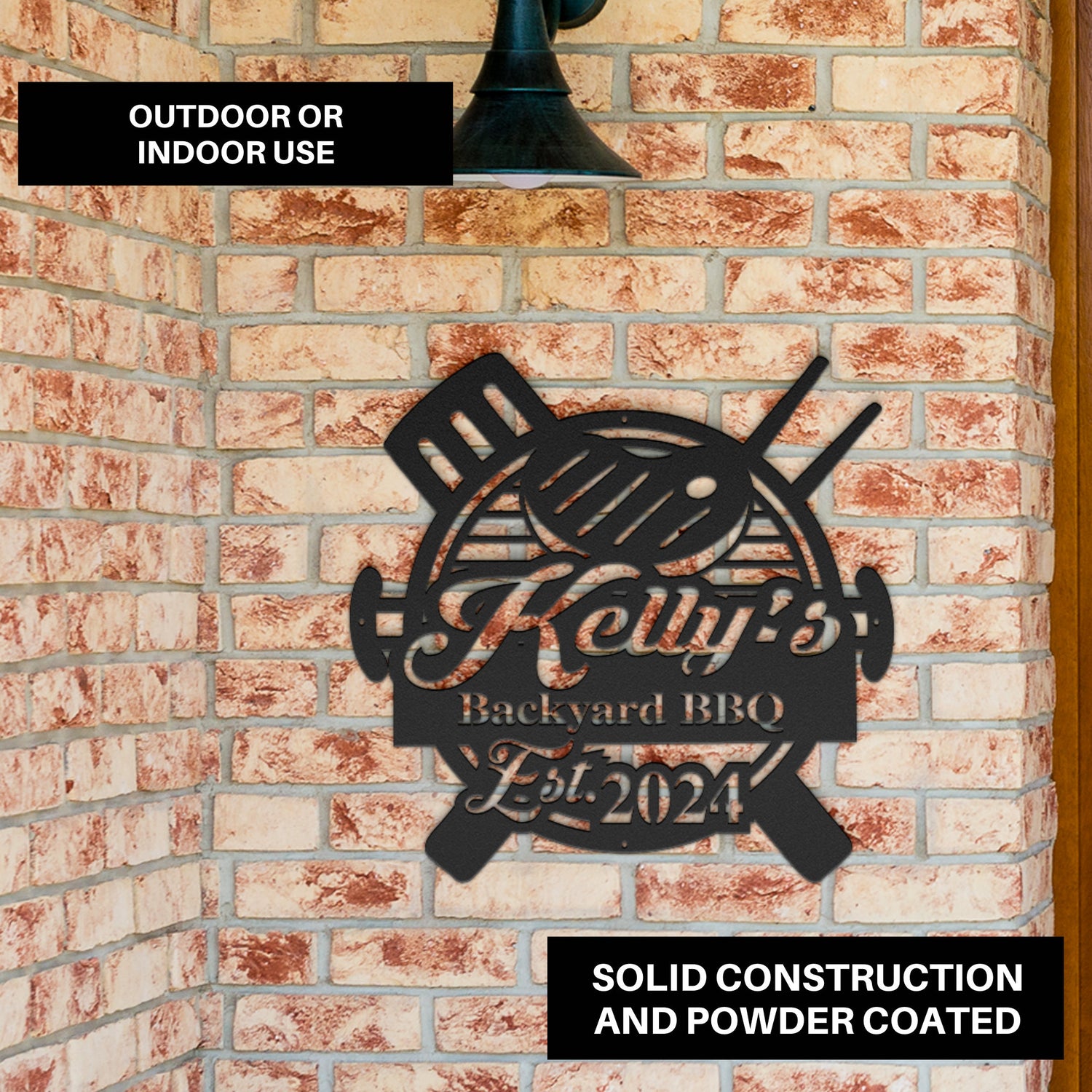 Custom Outdoor Metal Signs Barbecue - Personalized Grill Gifts for Dad BBQ Kitchen Decor for Backyard or Patio