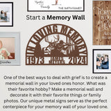 Hunter&#39;s Deer Hunter Memorial Gift for the Great Hunting Outdoorsman - Personalized In Loving Memory Wall Sign Dad Remembrance Sympathy Gift