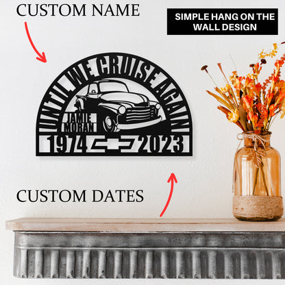 Classic 48 Chevy Truck Memorial Gift for Dad - Personalized Vintage Classic Chevrolet In Loving Memory Wall Sign Remembrance Sympathy Gift