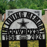 Personalized Dallas Cowboys Football Memorial: A Sympathy Gift for Loss of a Beloved Football Fan