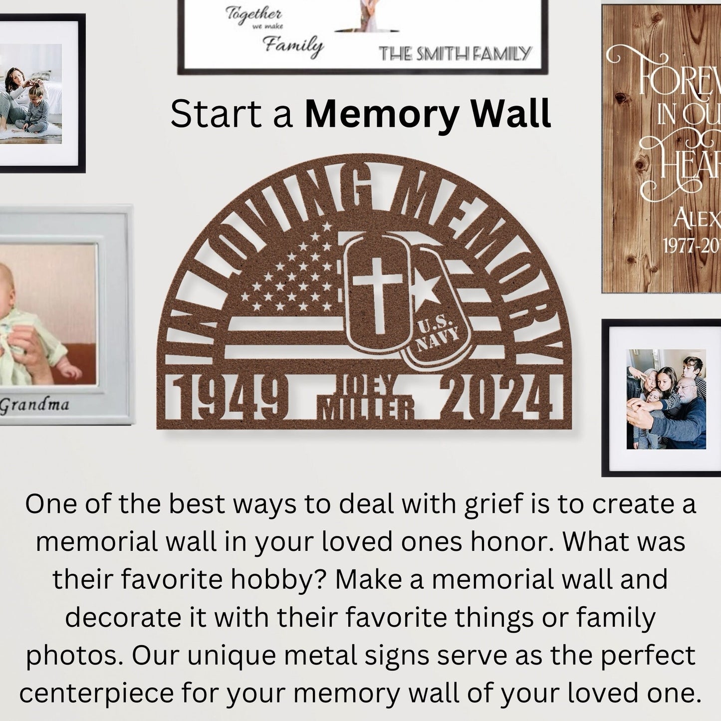 Personalized U.S. Navy Veteran Memorial Gift: Perfect Sympathy Gift for The Loss of Your Fallen Soldier