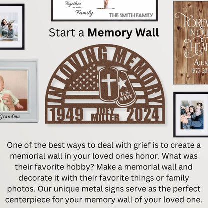 Personalized U.S. Navy Veteran Memorial Gift: Perfect Sympathy Gift for The Loss of Your Fallen Soldier
