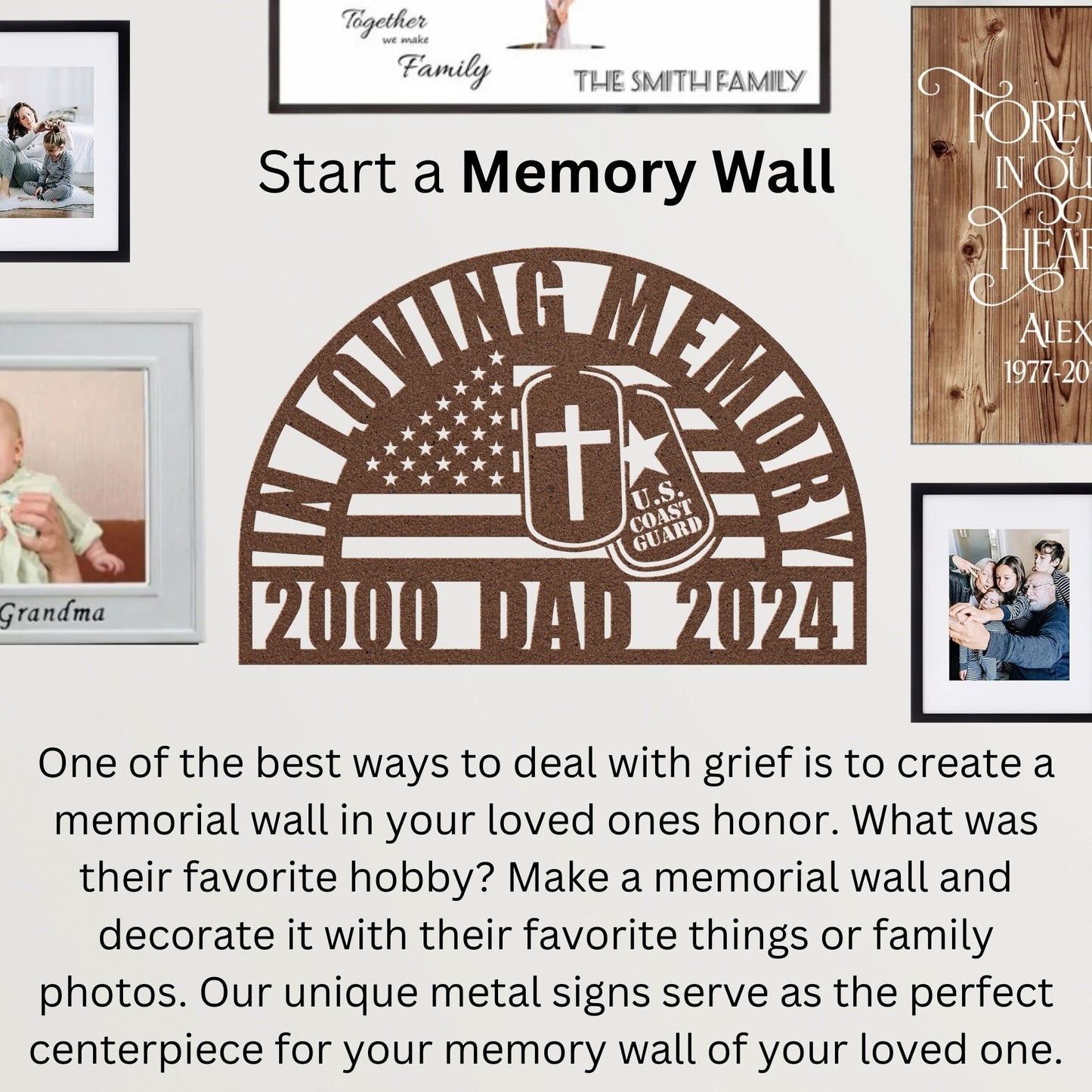 Personalized U.S. Coast Guard Marines Memorial Gift: Perfect Sympathy Gift for The Loss of Your Fallen Soldier