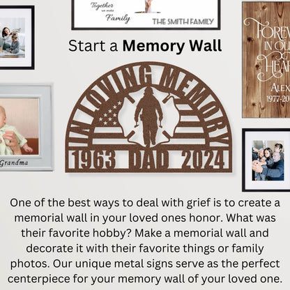 Personalized Firefighter Memorial Gift: Perfect Sympathy Gift for The Loss of Your Fallen Firemen