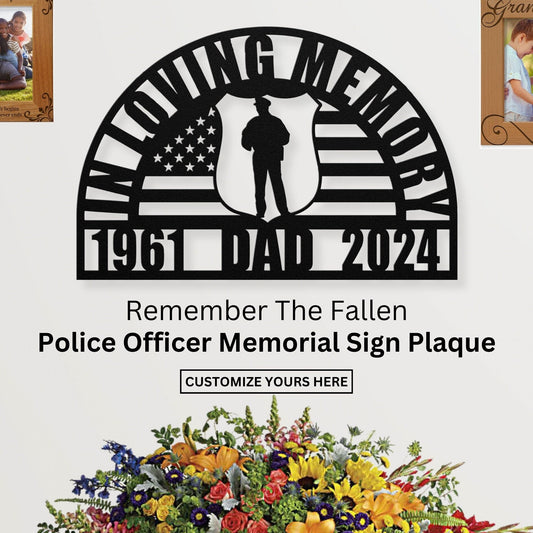 Personalized Police Officer Memorial Gift: Perfect Sympathy Gift for The Loss of Your Fallen Law Enforcement