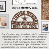 Personalized Dallas Cowboys Football Memorial: A Sympathy Gift for Loss of a Beloved Football Fan