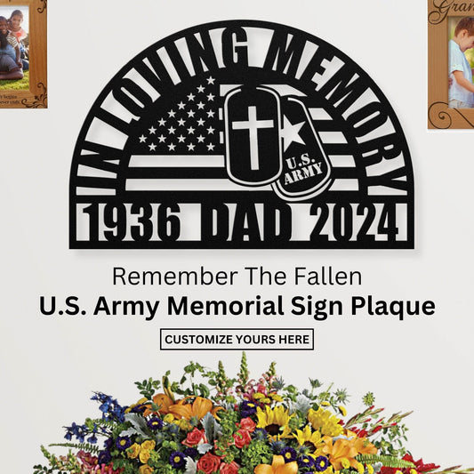 Personalized U.S. Army Veteran Memorial Gift: Perfect Sympathy Gift for The Loss of Your Fallen Soldier