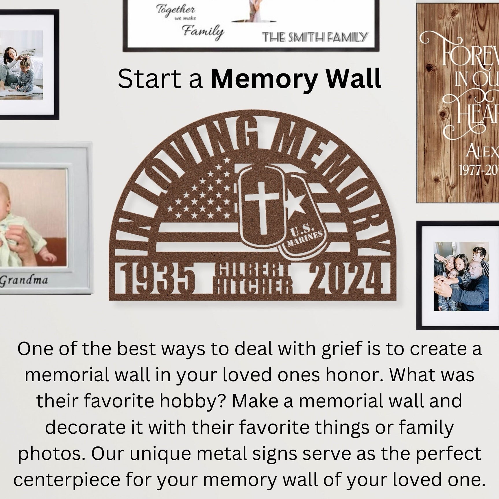 Personalized U.S. Army Marines Memorial Gift: Perfect Sympathy Gift for The Loss of Your Fallen Soldier