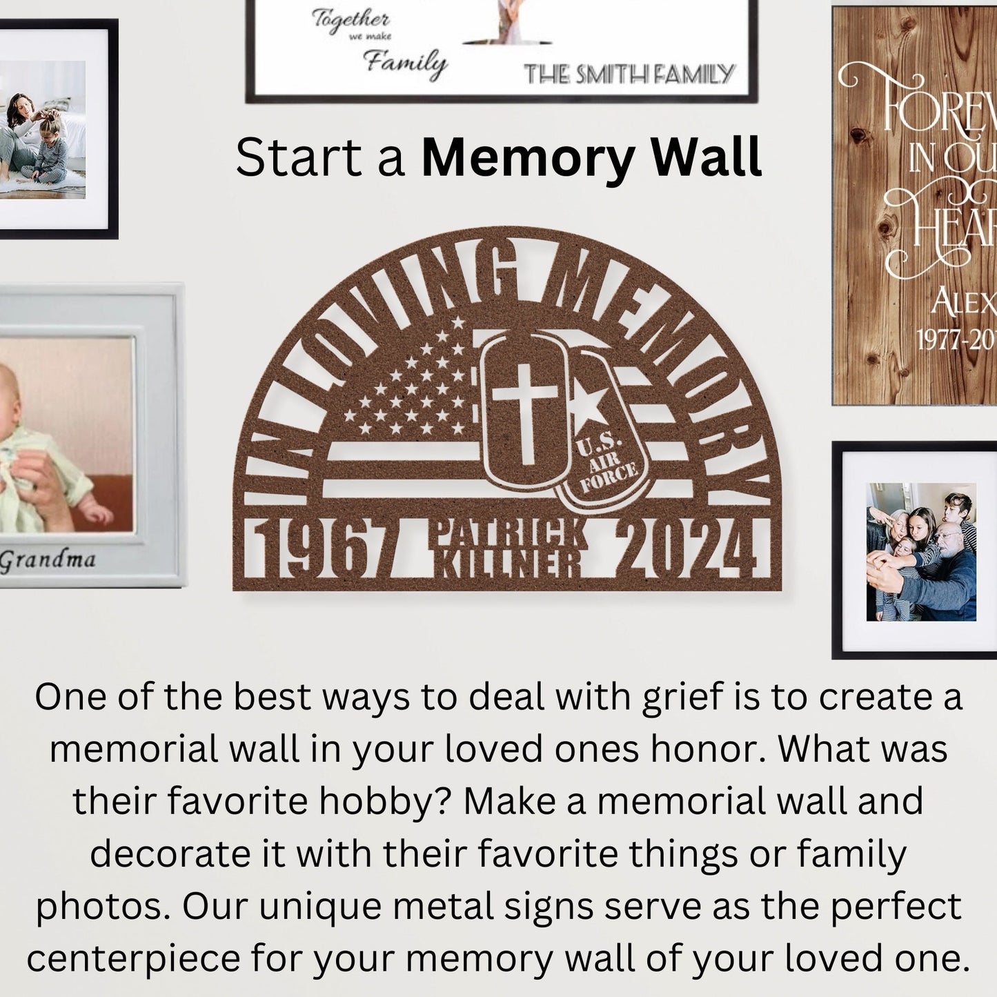 Personalized U.S. Air Force Veteran Memorial Gift: Perfect Sympathy Gift for The Loss of Your Fallen Soldier